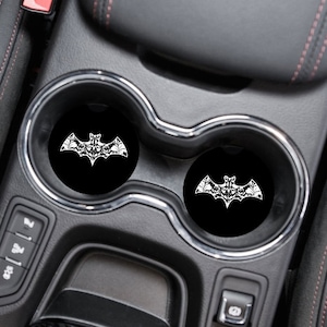 Bat Car Coaster,Halloween Car Coaster,Halloween cup holder,Halloween Car Decor,Halloween Lover,Halloween Gift,Car Decor,Car Coaster Set,Bats