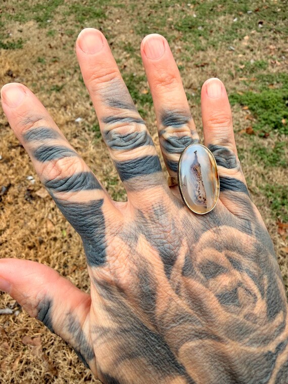Montana Moss Agate Statement Ring - image 2