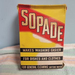 SOPADE Powder Use It Alone or Use It with Soap, Procter and Gamble &#39;s 1930&#39;s  In unopened FULL Original Box