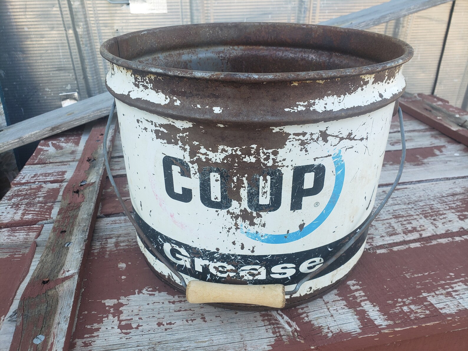 Vintage COOP grease bucket COOP Grease Pail Bucket wooden Etsy