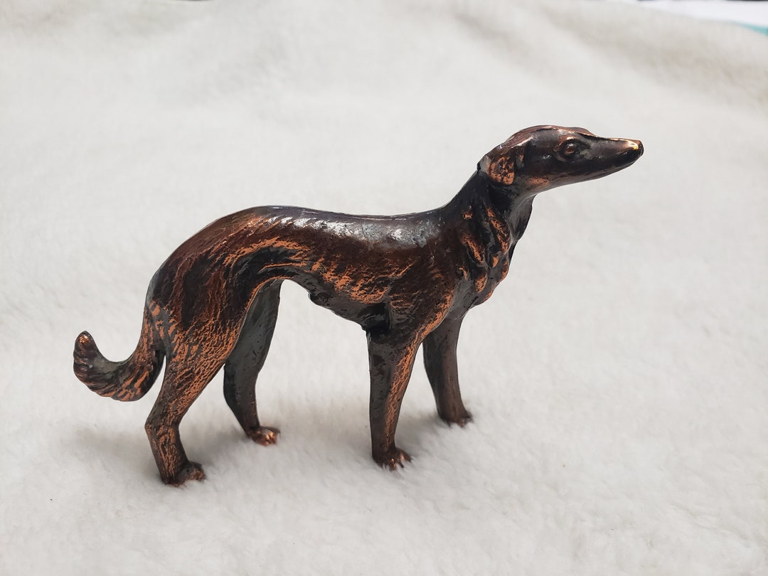 Solid Bronze Dog Figurine 'saluki' or Greyhound or Whippet Etsy