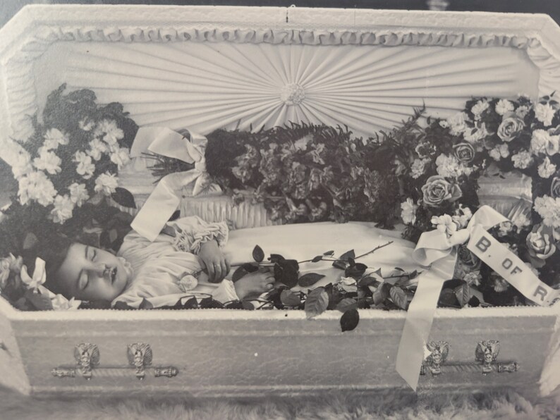 Toddler Post Mortem Card Death of Child 1800s Photo Etsy