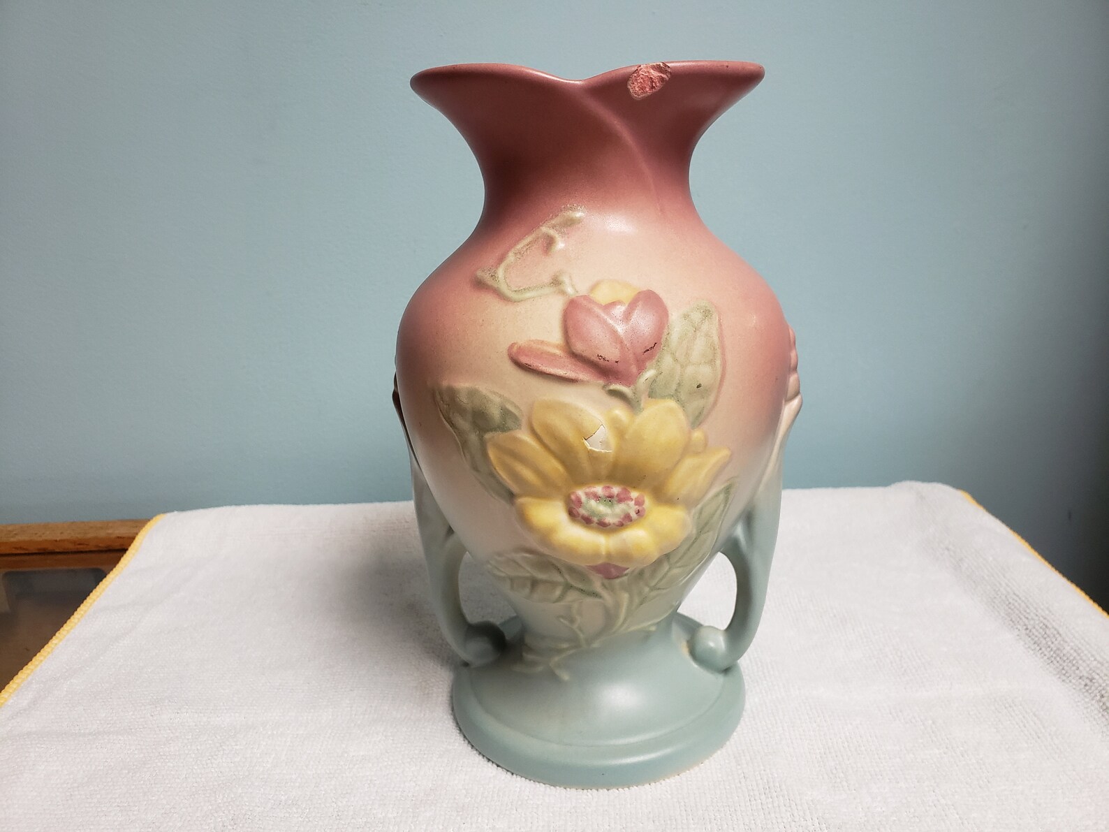 Hull Art Pottery Vase with Magnolia Pattern U.S.A. 28 1/2 Etsy