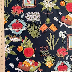 Viva Frida Fabric, Alexander Henry Fabric by the yard, Mexican Culture,  100 premium cotton( Yard+ or Half Yard)