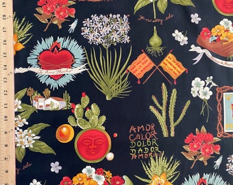 Viva Frida Fabric, Alexander Henry Fabric by the yard, Mexican Culture,  100 premium cotton( Yard+ or Half Yard)