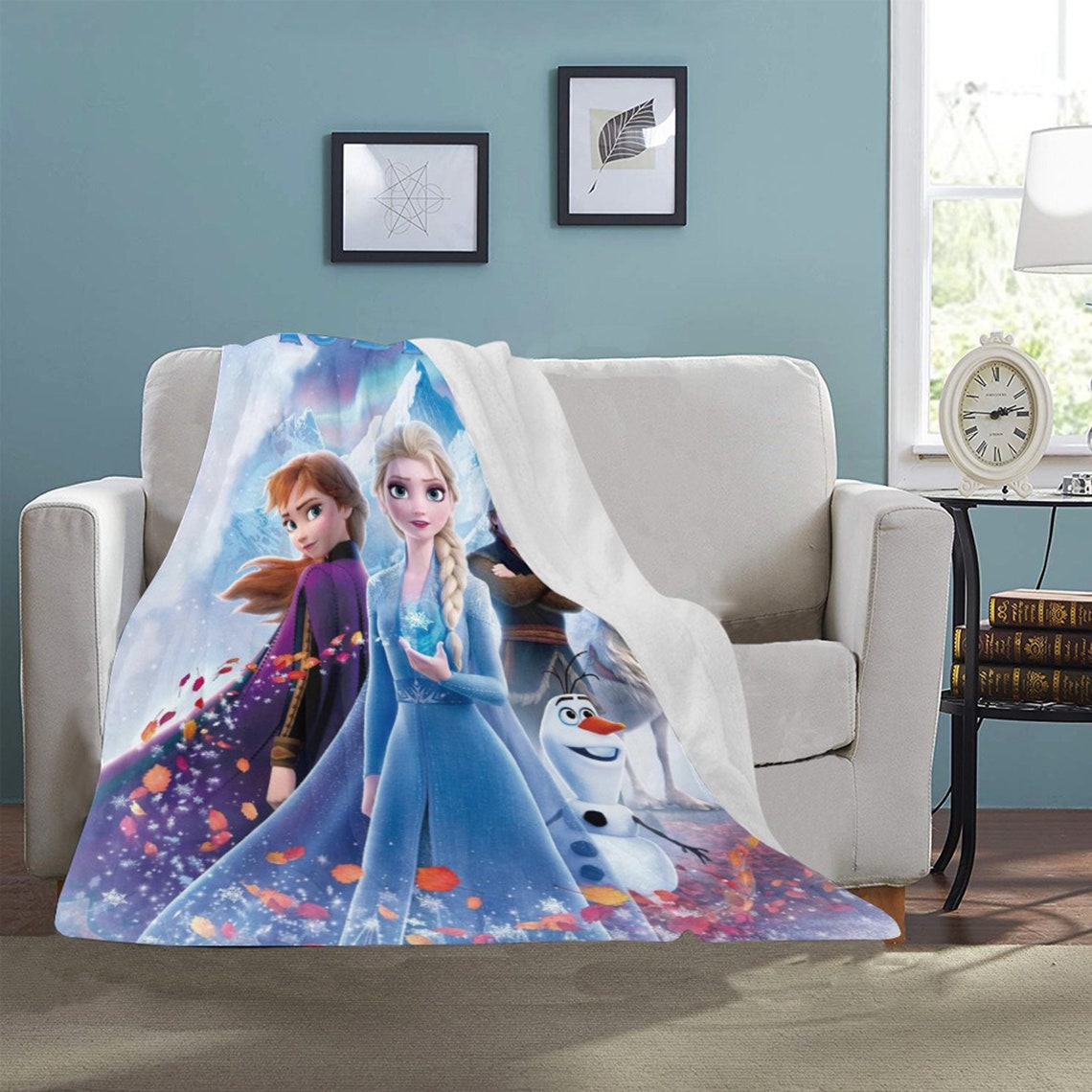 Frozen Blanket Elsa Blanket Custom Elsa Gift Frozen Throw Etsy