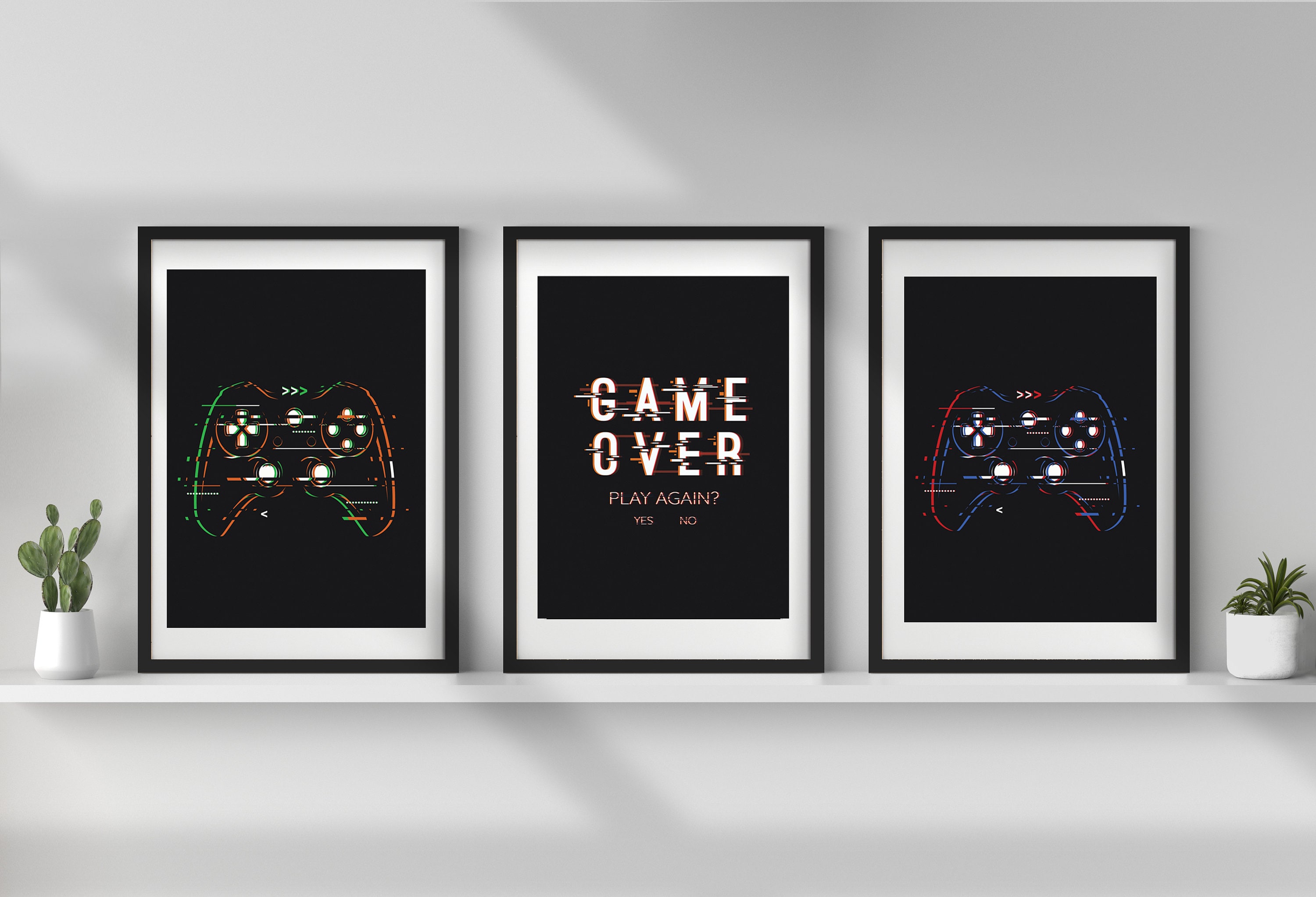 Game Room Art Gaming Art Gamer Wall Decor Boys Room Boys Etsy
