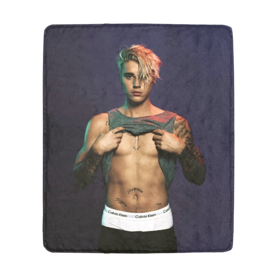 Justin Bieber Blanket Justin Beiber Photo Blanket Bieber Etsy