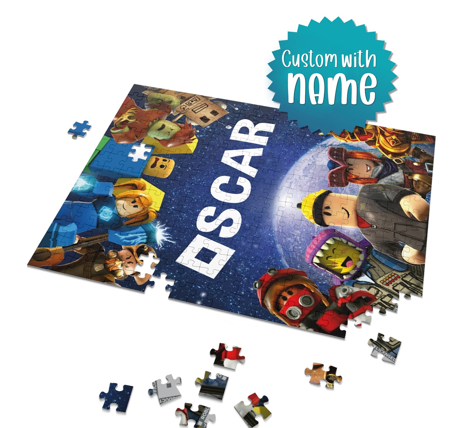 Roblox Puzzle Roblox Gift Name Puzzle for Kids Custom Etsy