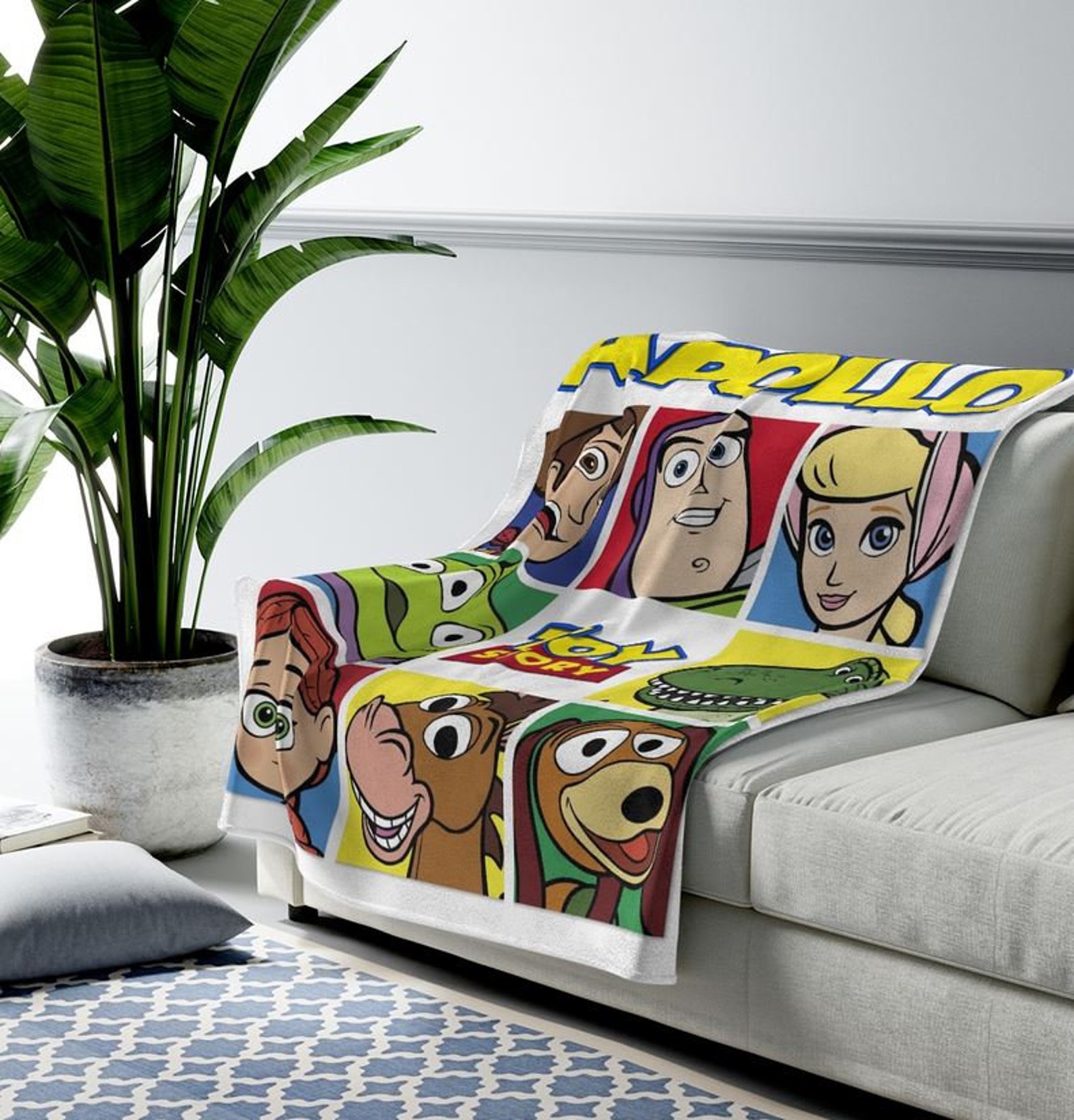 Toy Story Blanket Personalized Toy Story Fleece with name Etsy