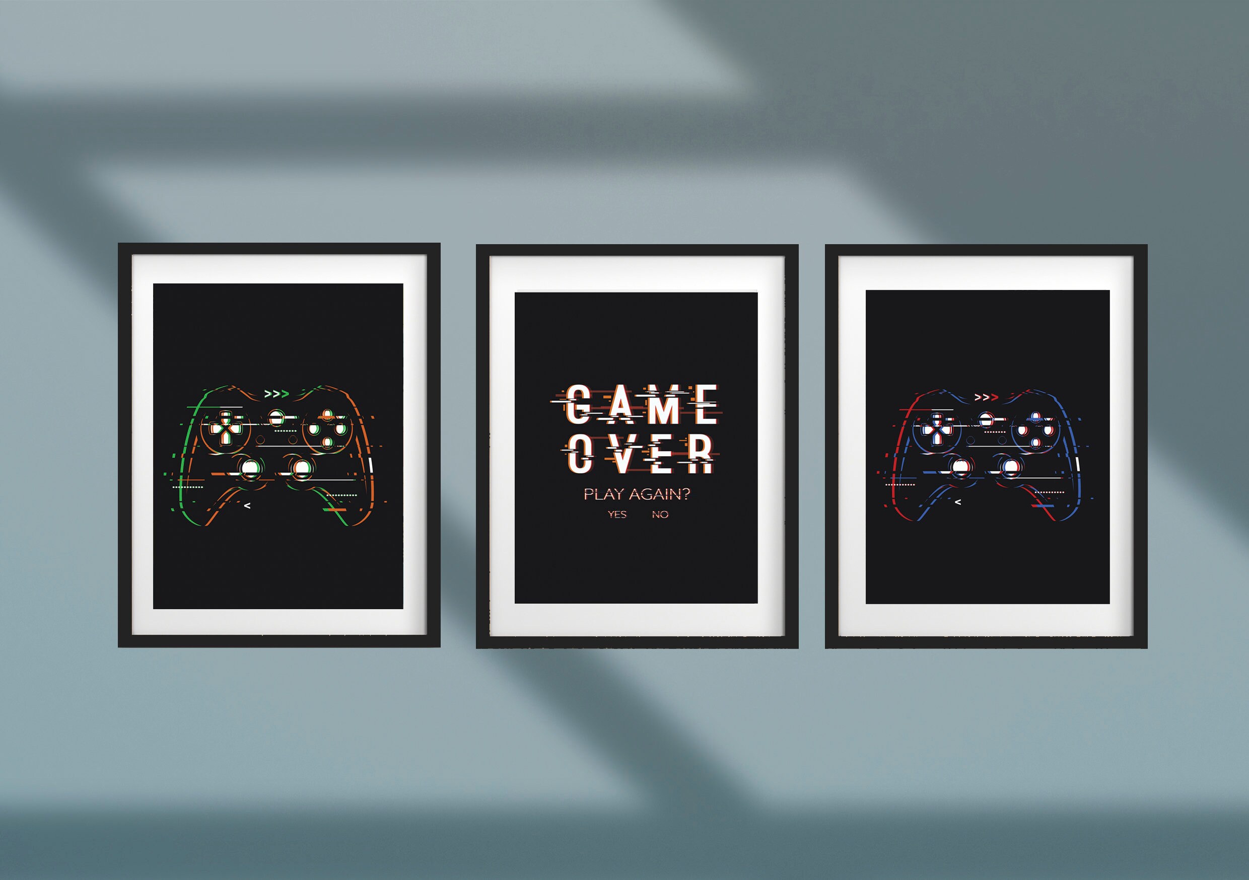 Game Room Art Gaming Art Gamer Wall Decor Boys Room Boys Etsy