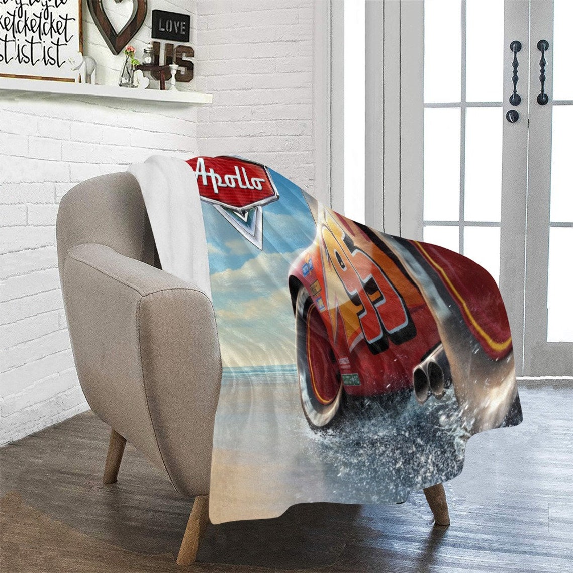 CARS Blanket Personalized McQueen Blanket with name Name Etsy