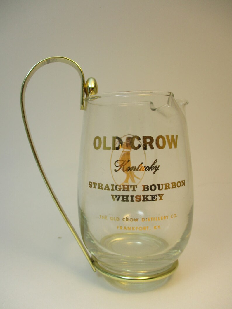 Carafe Old Crow Whiskey Jug Anni 50's in Glass Vintage Etsy