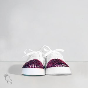 Metallic Star kids&#39; sneakers - Preciosa Rhinestones : Pink