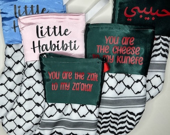 KEFFIYEH STOCKINGS - Little Habibi - Little Habibti - Arab Stocking - Arab Christmas - Stockings - Handmade Gifts