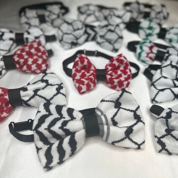 Keffiyeh-Hatta-Bow Ties-Ties-Socks-Slippers-Baby Headbands-Baby Hats-Gifts-Handmade