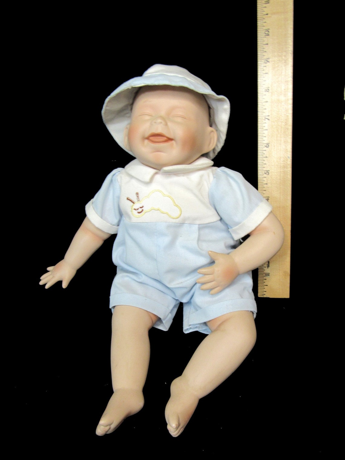 1992 Porcelain Doll Baby Boy Tickles Kathy Barry Etsy