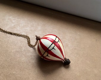 Hot Air Balloon. Unique handmade necklace.