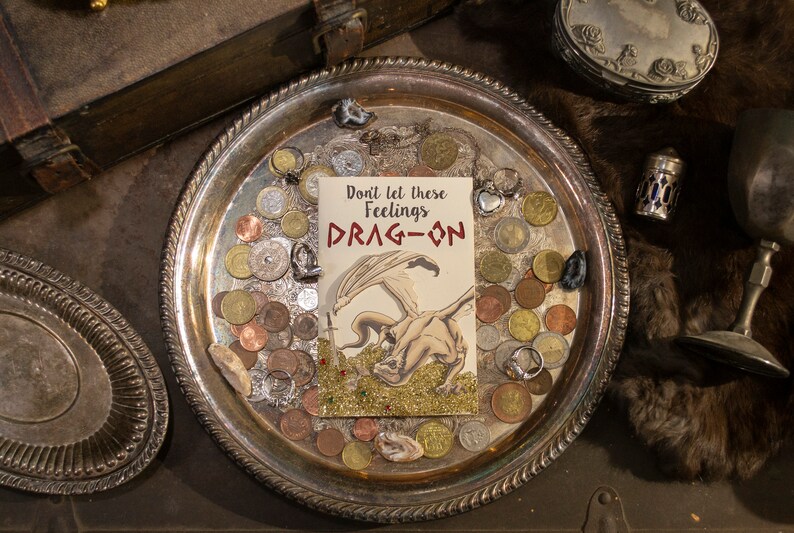 Dragon Valentines Day Card Dungeons And Dragons DnD Etsy
