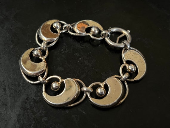 Vintage, miid century sterling link bracelet from… - image 1