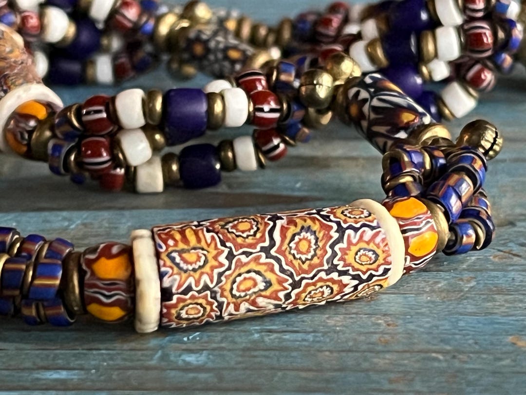 Necklace of Antique Trade Beads. Nicely Made and Handsome - Etsy