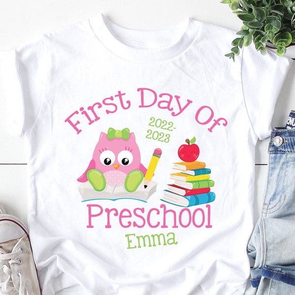 Preschool Shirt -  First Day Of Preschool Shirt - Personalized First Day Of Preschool Shirt - PreSchool Shirt For Girl , 1st Day Of School