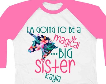 Big sister to be - Big sister shirt - Big sister reveal - Big sister announcement - New big sister to be shirt - Unicorn shirt