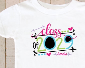 Graduation Shirt , Graduation Shirt Kids , Kids Graduation Shirt , Class Of 2029 Shirt , Personalized Class of 2029 Shirts
