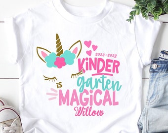Kindergarten Shirt - Kindergarten Shirt Unicorn - Personalized Kindergarten Shirt - Back To School Shirt - Personalized Kindergarten t shirt