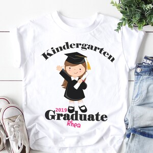 Kindergarten Graduation Shirt Kindergarten Graduate Shirt Personalized with YEAR and name Boy Girl Kids Toddler shirt Youth Shirt