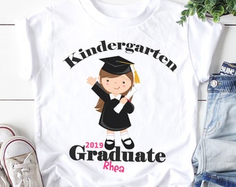 Kindergarten Graduation Shirt Kindergarten Graduate Shirt Personalized with YEAR and name Boy Girl Kids Toddler shirt Youth Shirt