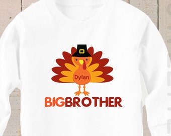 Turkey Big Brother Shirt , Personalized big brother turkey Shirt , turkey shirts for big brother , big brother Shirts , big brother gift