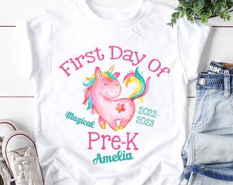 Pre K Shirt -  First Day Of Pre K Shirt - Personalized First Day Of Pre K Shirt - First Day Of Pre K Shirts - Preschool Shirt For Girl