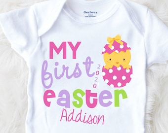 First Easter Bodysuit , My First Easter Bodysuit Baby Girl , Personalized First Easter Bodysuit , First Easter Shirt For Baby Girl