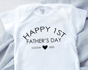 First Father's Day Onesie®, 1st Father's Day gift from baby, with name , for dad