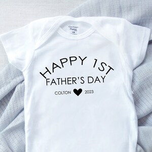 First Father&#39;s Day Onesie®, 1st Father&#39;s Day gift from baby, with name , for dad