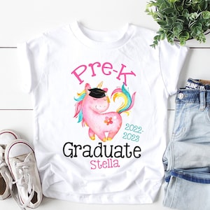 Pre-K Graduation Shirt, Pre K Graduation Shirt, Personalized Shirt, Unicorn Shirt For Kids , Preschool Graduation Gift