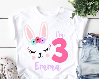 Third Birthday Shirt , Third Birthday Shirt Girls , Easter Third Birthday Shirt , Personalized Easter 3rd Birthday Shirt , 3rd Birthday top