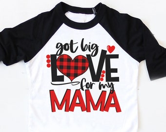 Valentines Day Shirts Boys , Valentines Day Shirts for Boys , Valentines Day Shirt for Toddler Boys  , Love My Mama Raglan Shirt