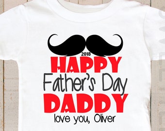 Fathers Day Shirt - Personalized Fathers Day Shirt - Mustache Shirt - Fathers Day Gift From Son - Funny Fathers Day Shirt - Fathers Day top