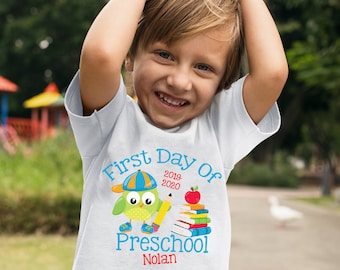 First Day Of Preschool Shirt - Personalized First Day Of Preschool Shirt - PreSchool Shirt For Boy - Personalized Preschool Shirts