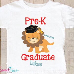 Pre-K Graduation Shirt , Personalized Pre-K Graduation Shirt , Pre K Graduation Shirt , Lion Shirt , Pre K Graduation Shirt For Boy