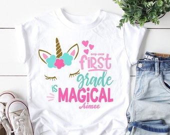 First Grade Shirt - First Grade Shirt Unicorn - Personalized First Grade Shirt - Back To School Shirt - Personalized 1st Grade Shirt