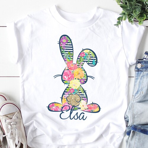 Easter Shirt for Girls Personalized Floral Easter Shirt for Etsy