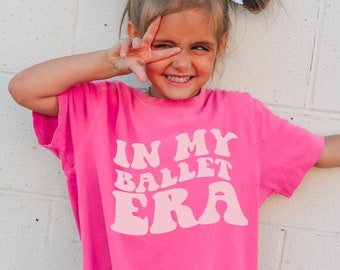 In My Ballet Era Shirt for Girls , Kids Comfort Colors® T-Shirt, Purple Shirt, Trendy Ballerina tshirts