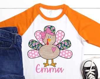 Girls Thanksgiving Etsy