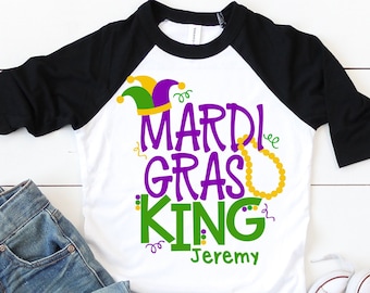 Mardi Gras Shirt , Personalized Mardi Gras Shirt , Mardi Gras Shirt For Boys , Mardi Gras King  Shirt ,Personalized Mardi Gras Outfit Boys