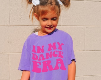 In My Dance Era Shirt for Girls , Kids Comfort Colors® T-Shirt, Purple Shirt, Trendy Cheer tshirts
