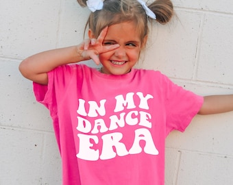 In My Dance Era Shirt for Girls , Kids Comfort Colors® T-Shirt, Pink Shirt, Trendy Cheer tshirts