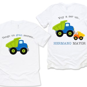 Big Brother Shirt - Hermano Mayor - Personalized Big Brother Shirt - Hermano Mayor Shirt - Dump Truck Shirt - Big Brother Announcement Shirt